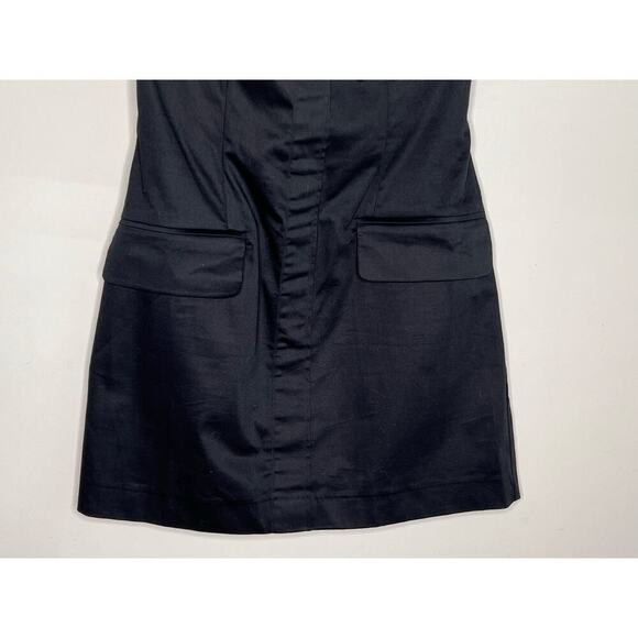 Maeve by Anthropologie Strapless Poplin Blazer Mini Shift Dress Black Women's XS - Picture 6 of 10
